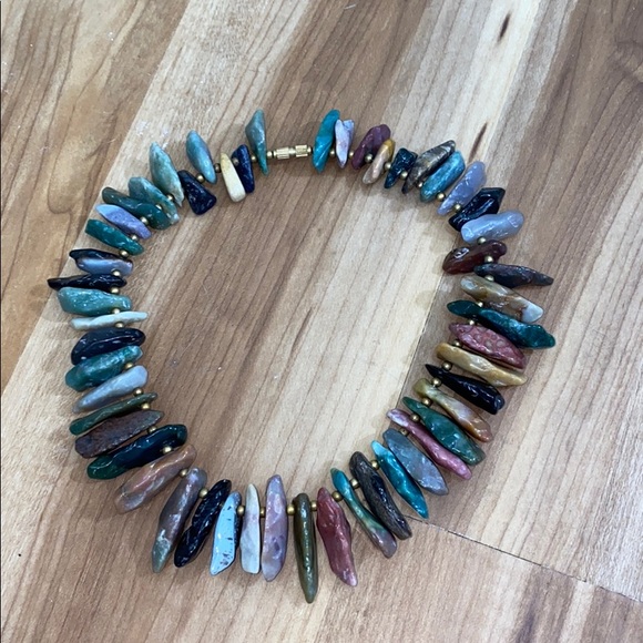 Mixed Stones Artisan Made Collar Necklace - Picture 6 of 8